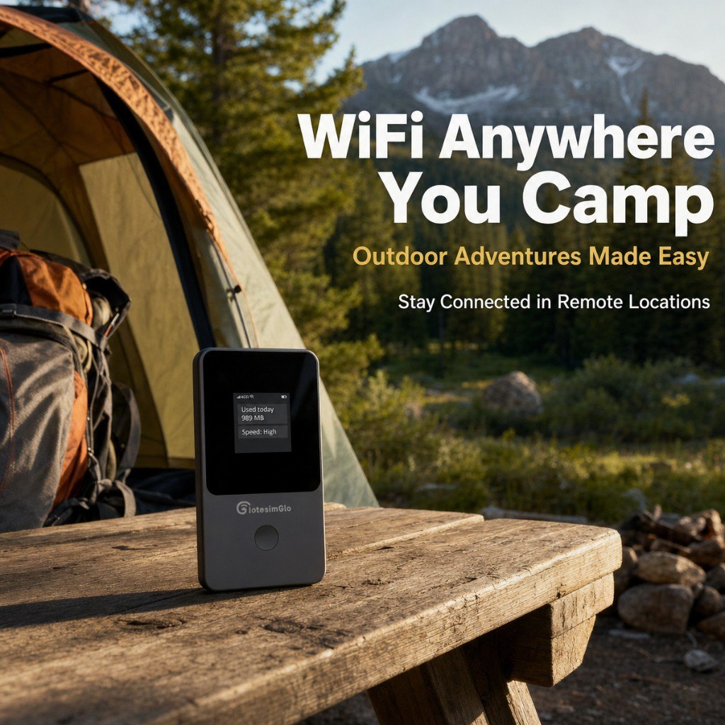 Camping with IotesimGlo T8 portable WiFi